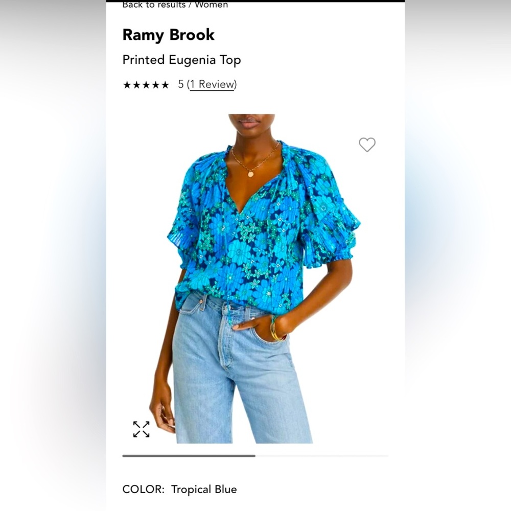 Ramy Brook Printed Eugenia Top - Chartreuse/yellow